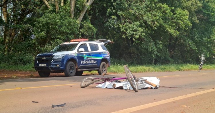 Identificado ciclista atropelado e morto na BR-376, em Fátima do Sul