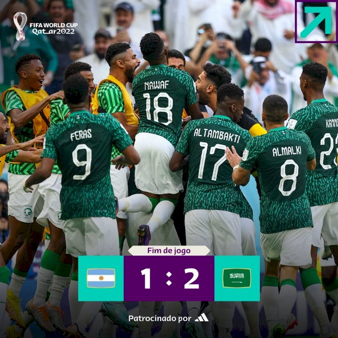 Arábia Saudita bate Argentina de Messi em 1ª zebra da Copa do Catar