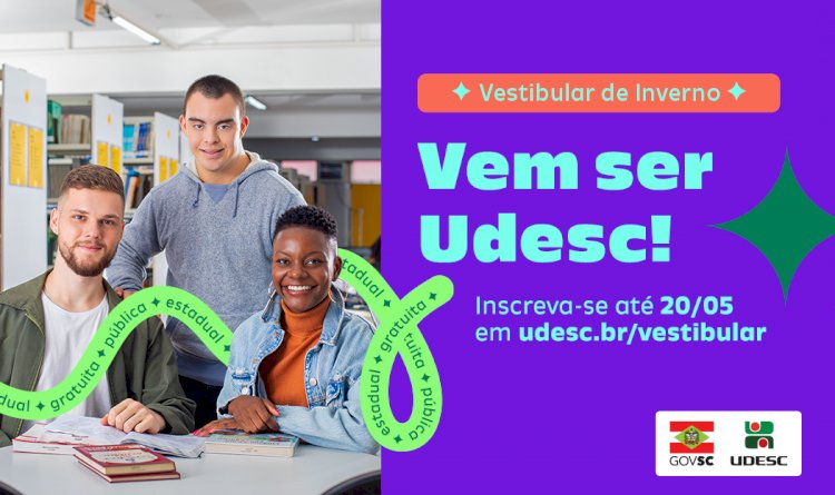 Udesc está com inscrições abertas para Vestibular de Inverno