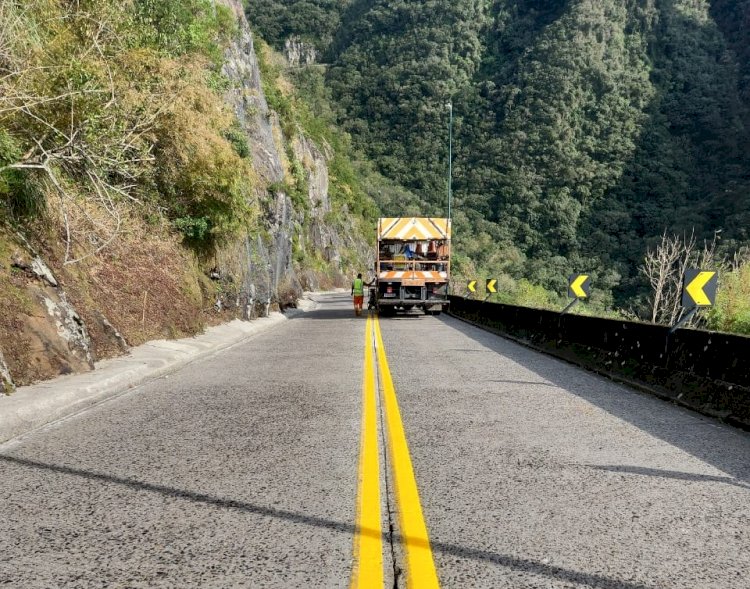 Serra do Rio do Rastro fica interditada nesta terça para pintura e sinalização