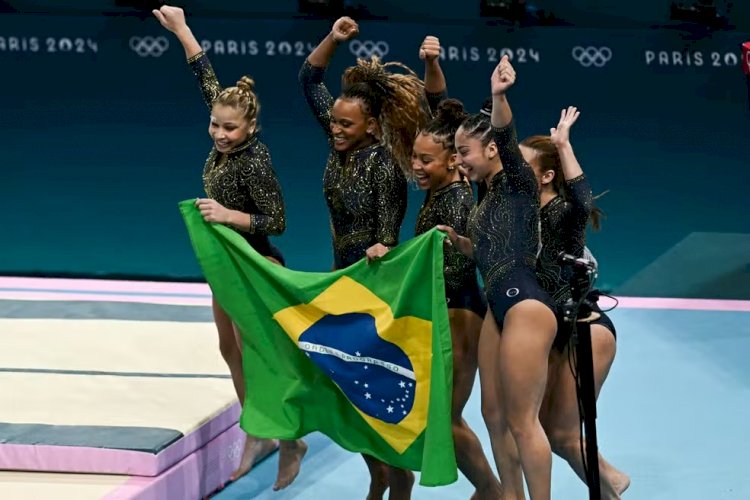 Com sangue, suor e brilho, Brasil é bronze por equipes na ginástica nas Olimpíadas 2024