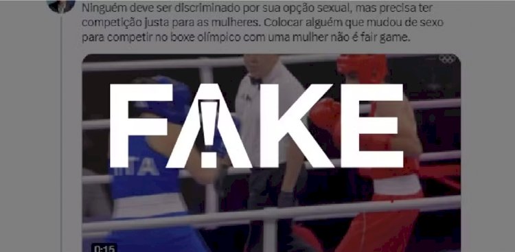 É #FAKE que boxeadora Imane Khelif mudou de sexo para competir nas Olimpíadas de Paris