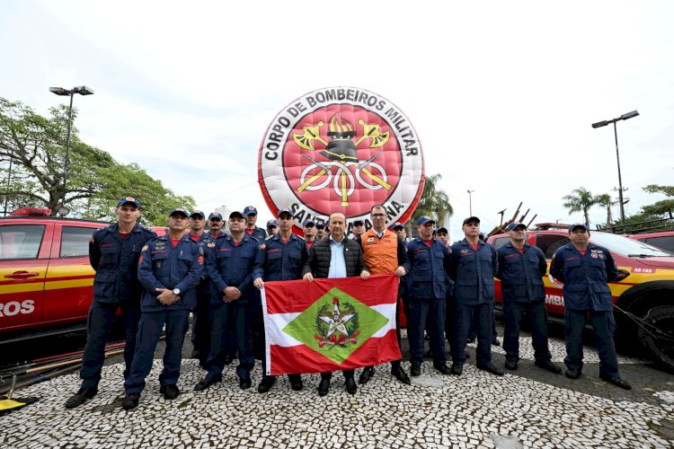 Governador acompanha envio de bombeiros militares catarinenses para combater incêndios no Mato Grosso do Sul